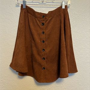 Brown Skater Skirt